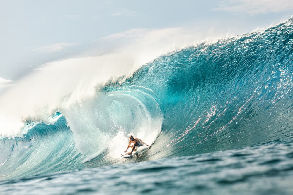 Powerful Ocean Surfing by Tyler Walker — canvas wall art