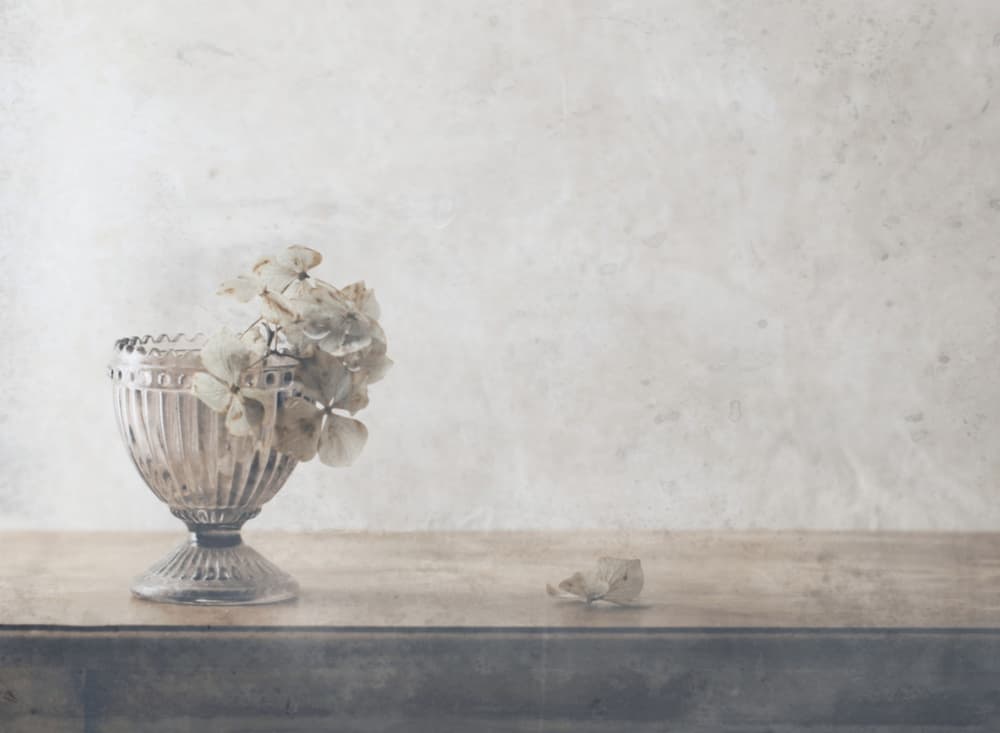 Muted Dried Flowers Still Life by Delphine Devos — canvas wall art