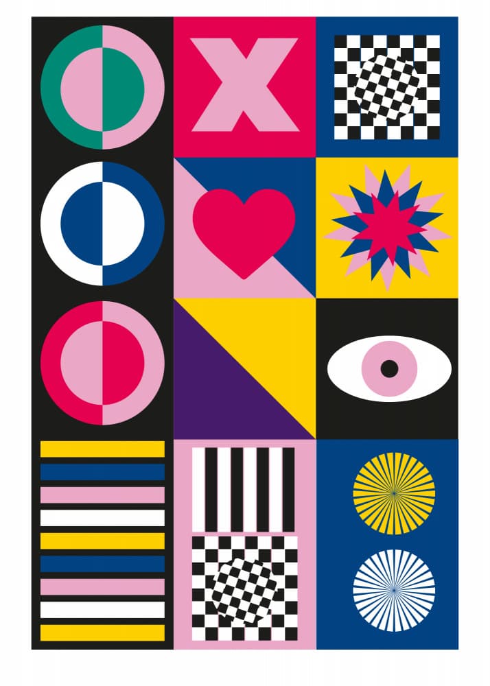 Colorful Abstract Shapes by SERGIO ORTIZ — canvas wall art