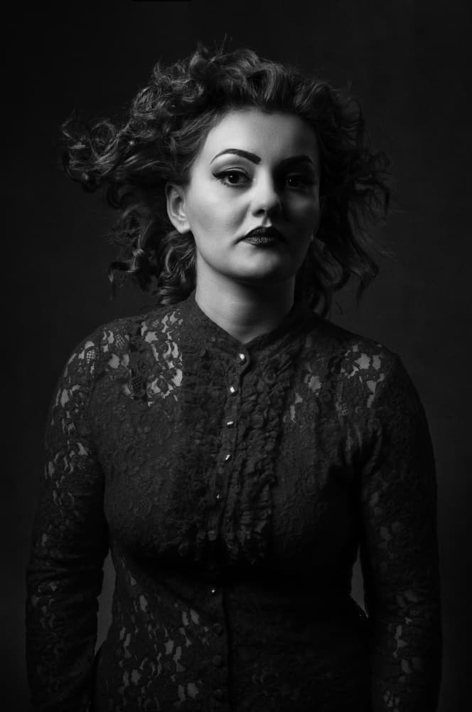 Intense Woman Gaze by Glamour Studio — canvas wall art