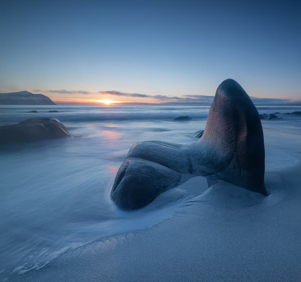 Ocean Rock Sunset by Claes Thorberntsson — canvas wall art