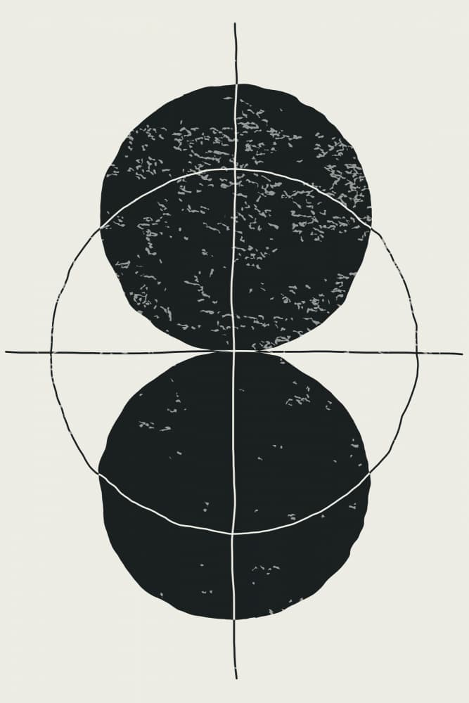 Balanced Black Circles by jay stanley — canvas wall art