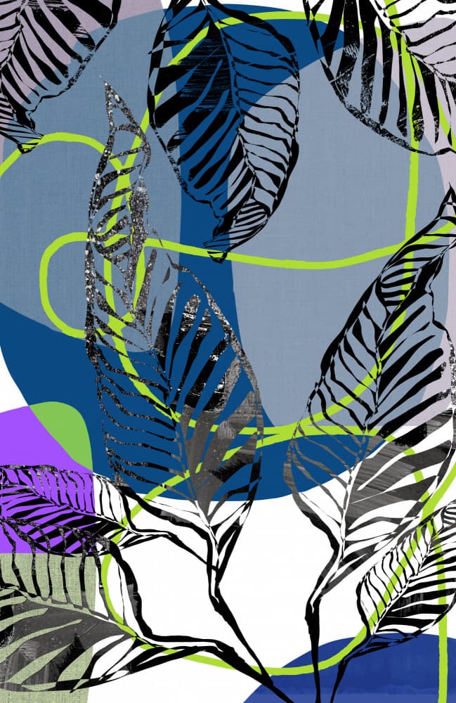 Vibrant Jungle Abstract by cartissi — canvas wall art