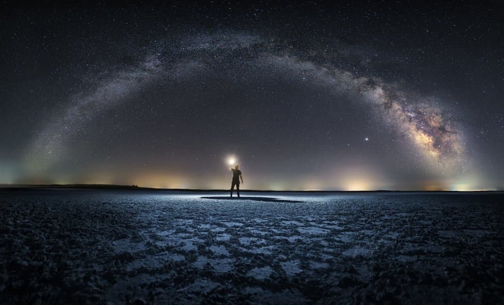 Milky Way Wanderer by César Vega Toledano — canvas wall art