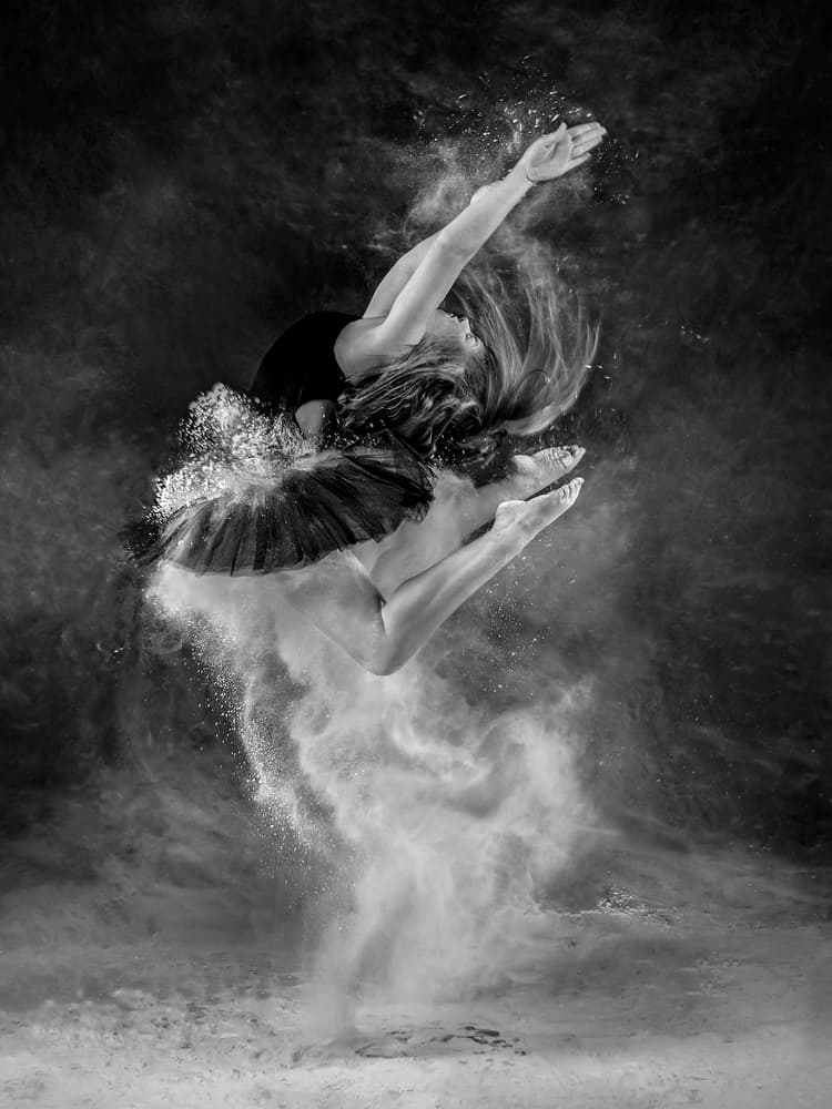 Graceful Powder Ballet by Pauline Pentony MA ARPS DPAGB — canvas wall art