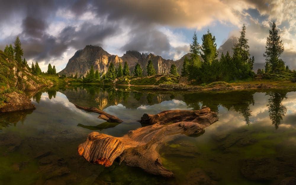 Dramatic Alpine Lake by Tomasz Rojek — canvas wall art