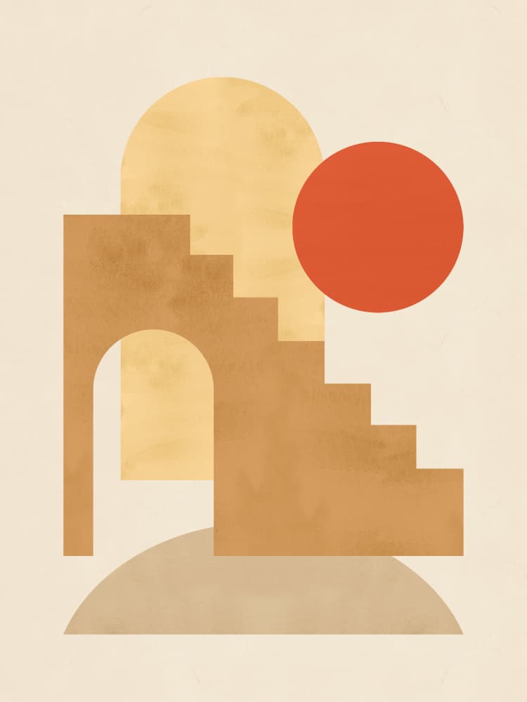 Geometric Desert Forms by Vitor Costa — canvas wall art