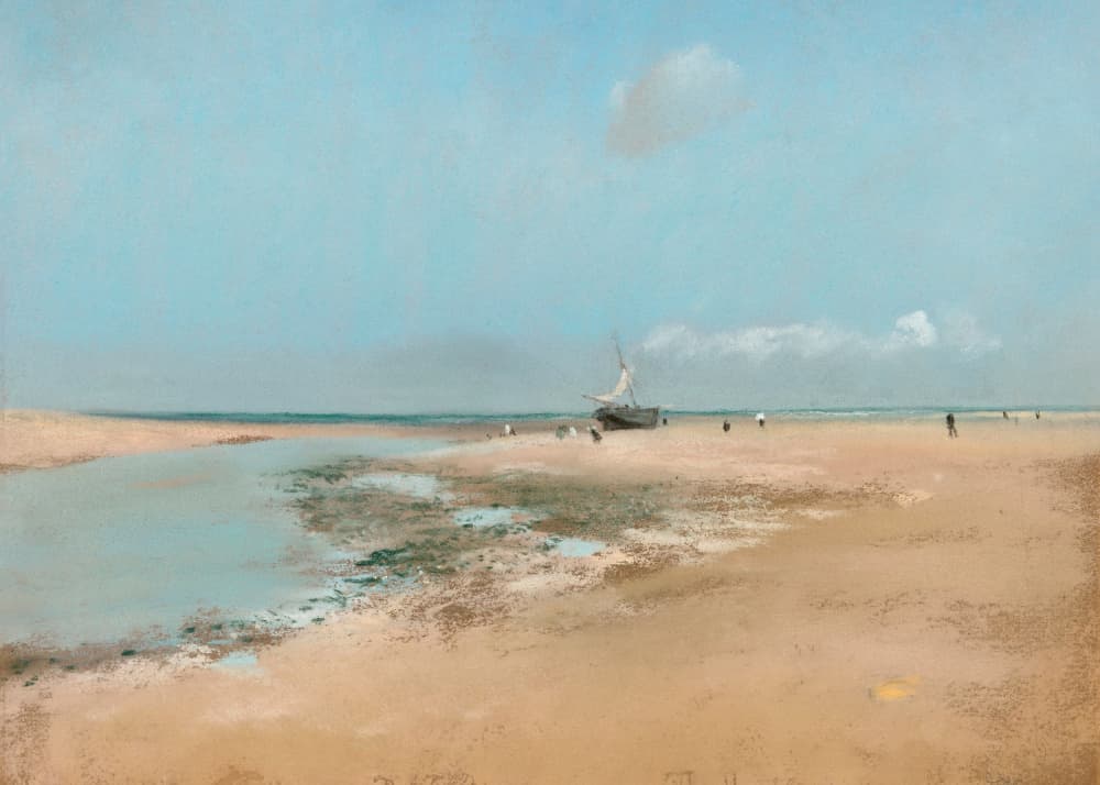 Beach At Low Tide by Edgar Degas — canvas wall art