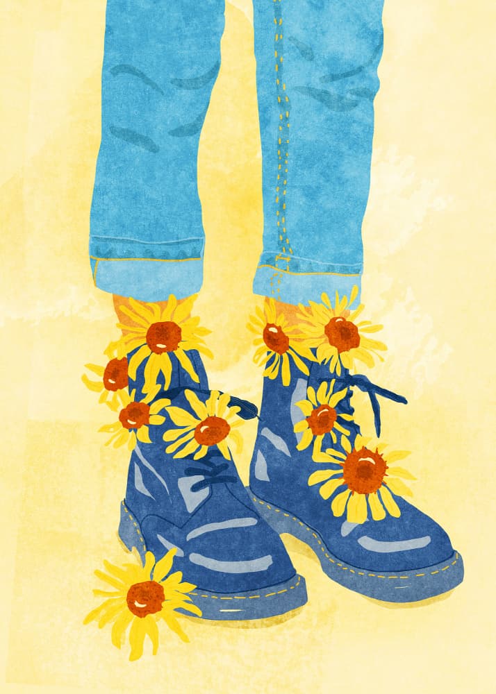 Sunflower Walk by Raissa Oltmanns — canvas wall art