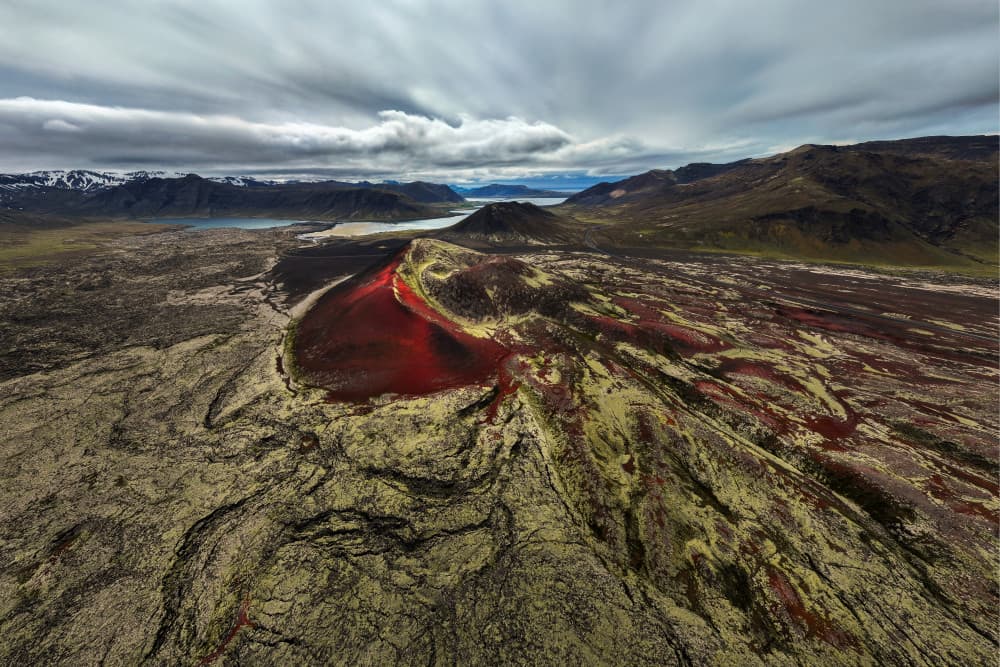 Vibrant Volcanic Landscape by John Fan — canvas wall art