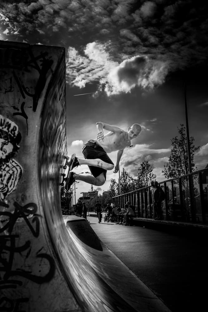 Skater Air Time by Eric Verbiest — canvas wall art