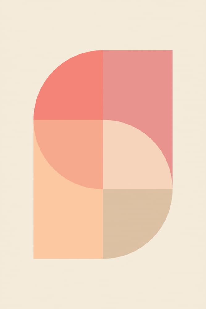 Warm Geometric Forms by Pictufy Studio — canvas wall art