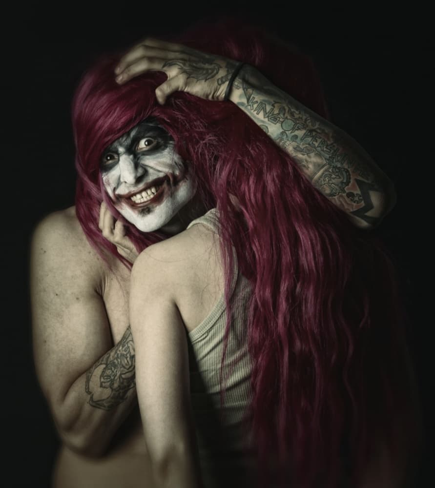 Sinister Clown Portrait by Hamze Dashtrazmi — canvas wall art