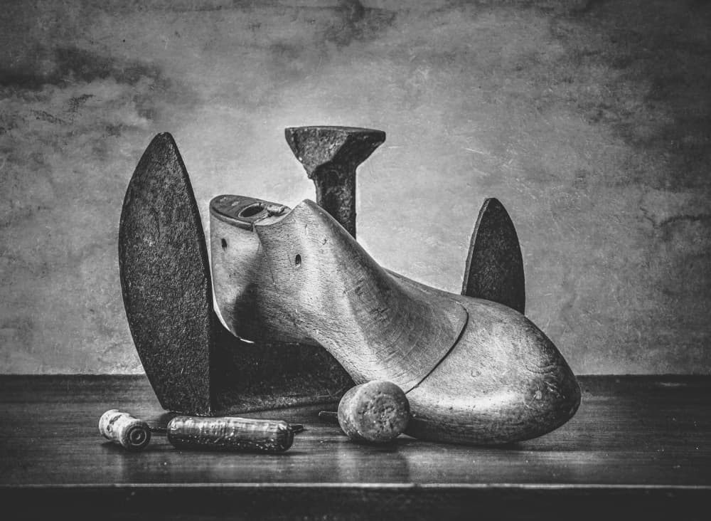 Vintage Shoemaking Tools by Montserrat Alviani — canvas wall art