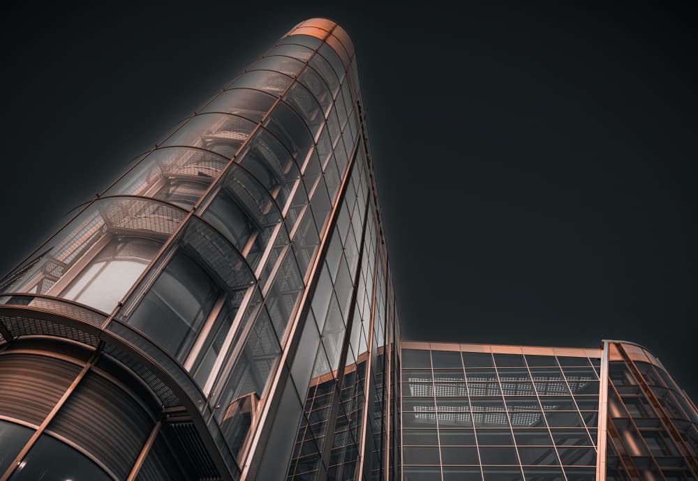 Modern Glass Tower by Michael Herpers — canvas wall art