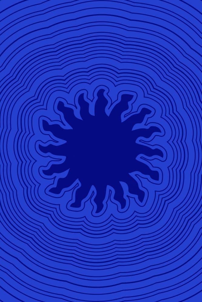 Deep Blue Radiance by Karen Menzenbach — canvas wall art