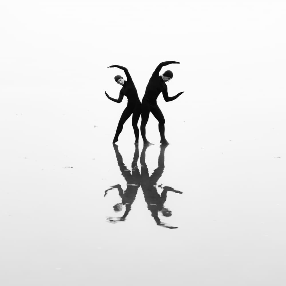 Monochrome Dance Reflection by Leszek Paradowski — canvas wall art
