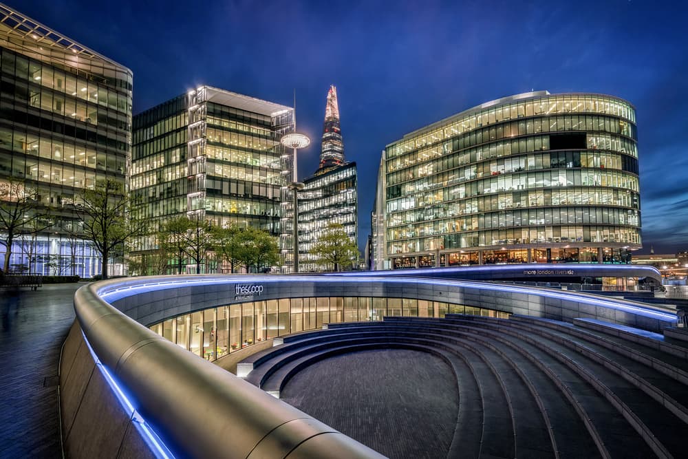 London City Evening by Nader El Assy — canvas wall art