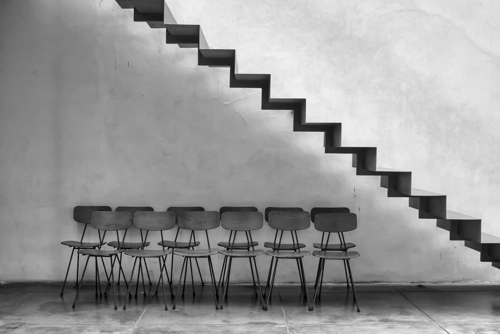 Modern Chairs Staircase by Ugur Erkmen — canvas wall art