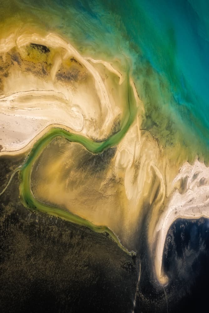 Abstract Coastal Flow by James Zhen Yu — canvas wall art