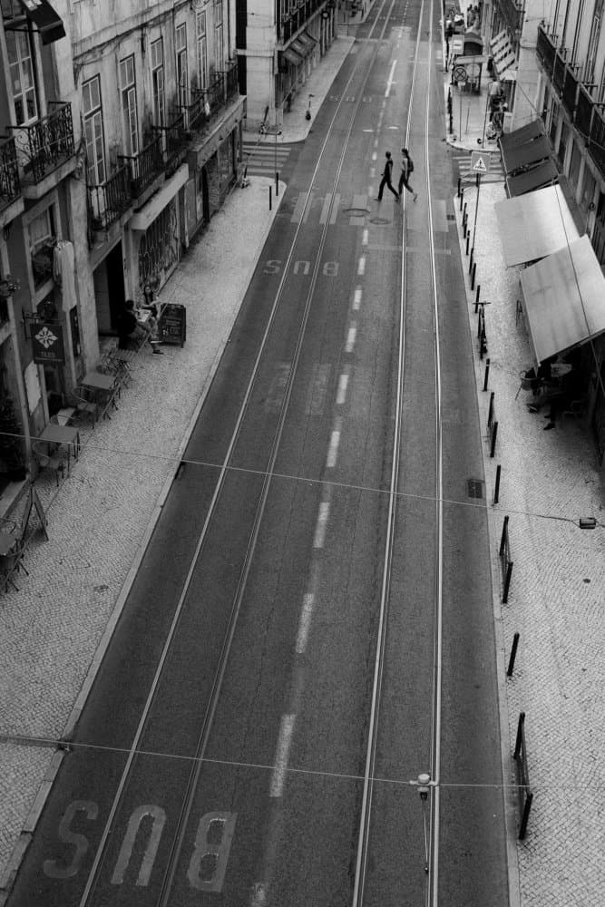 Quiet City Street Perspective by Fernando Coelho — canvas wall art