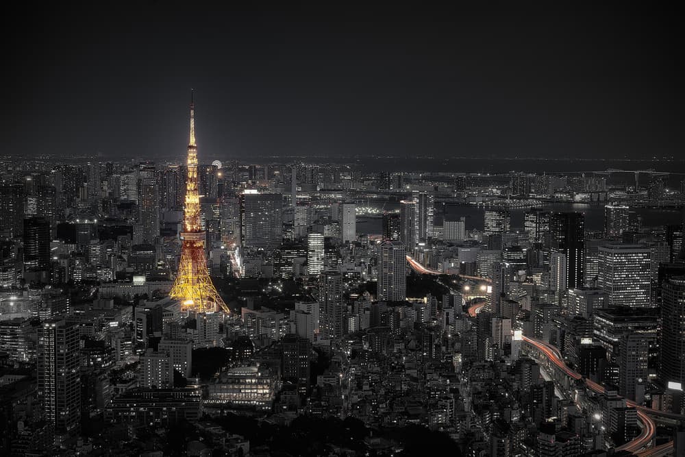 Vibrant Tokyo Night by Carlos Ramirez — canvas wall art