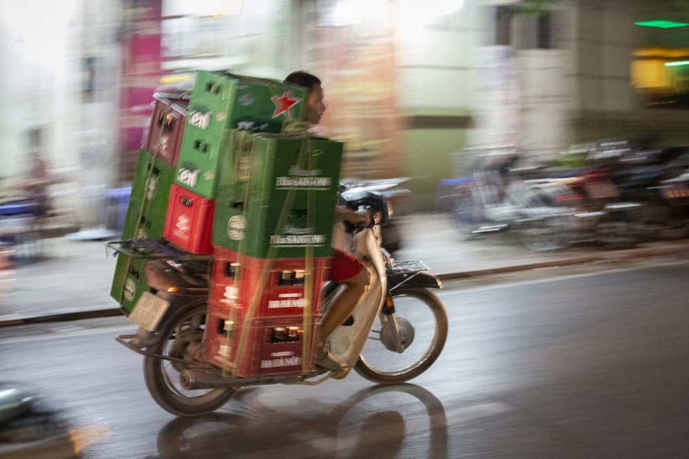 Urban Beer Run by Clas Gustafson PRO — canvas wall art