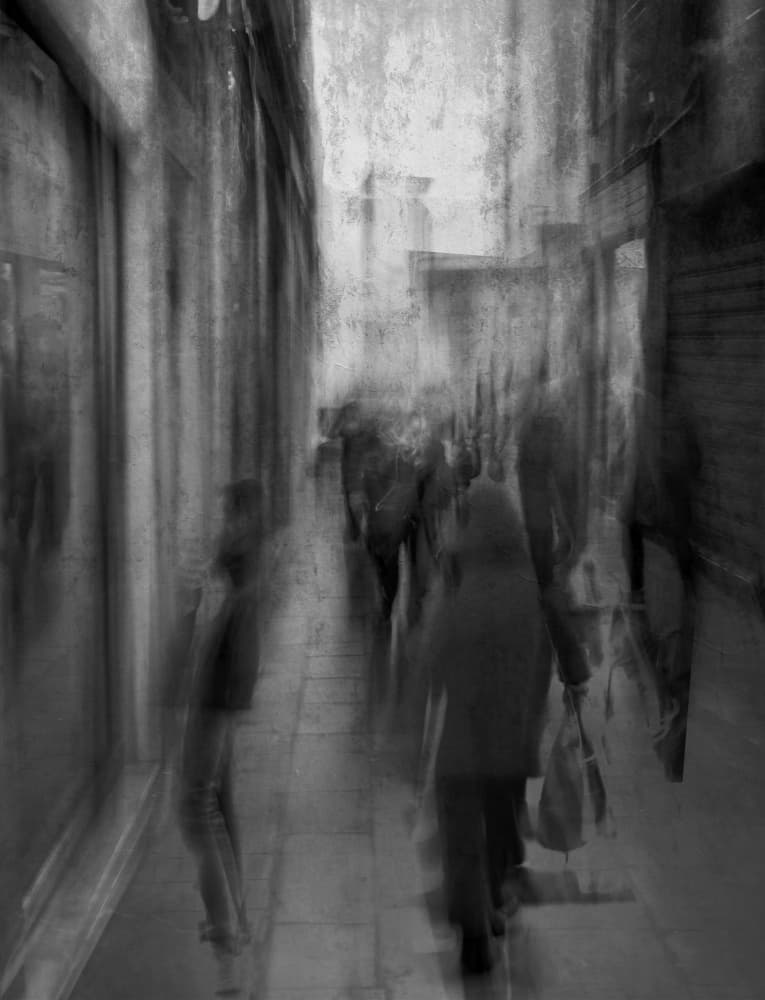 Mysterious City Crowd by Rachel Pansky — canvas wall art