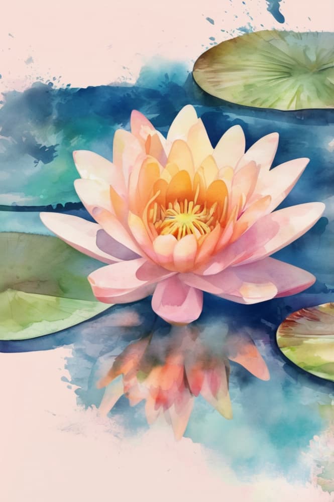 Pink Lotus Reflection by Anda Bieza — canvas wall art