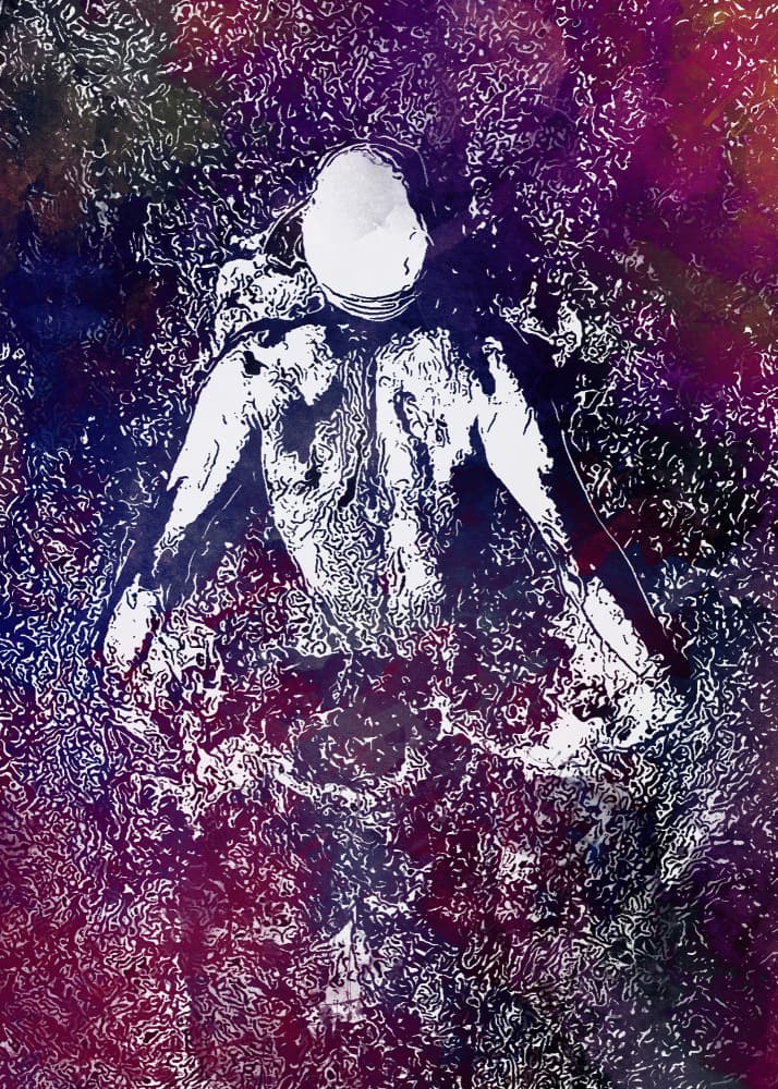 Ethereal Swimmer Floating by Justyna Jaszke — canvas wall art