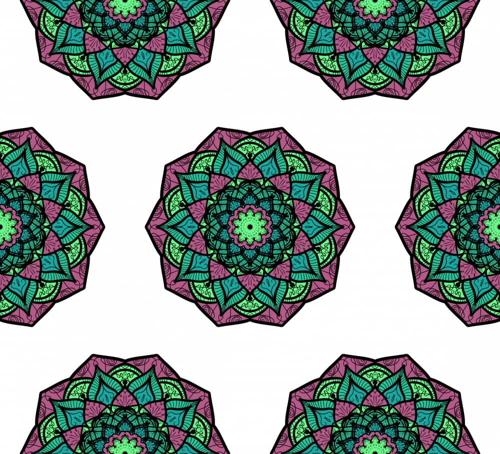 Vibrant Mandala Pattern by Marika Barsrsind — canvas wall art
