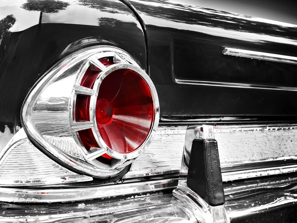 Classic Car Red Taillight by Beate Gube — canvas wall art