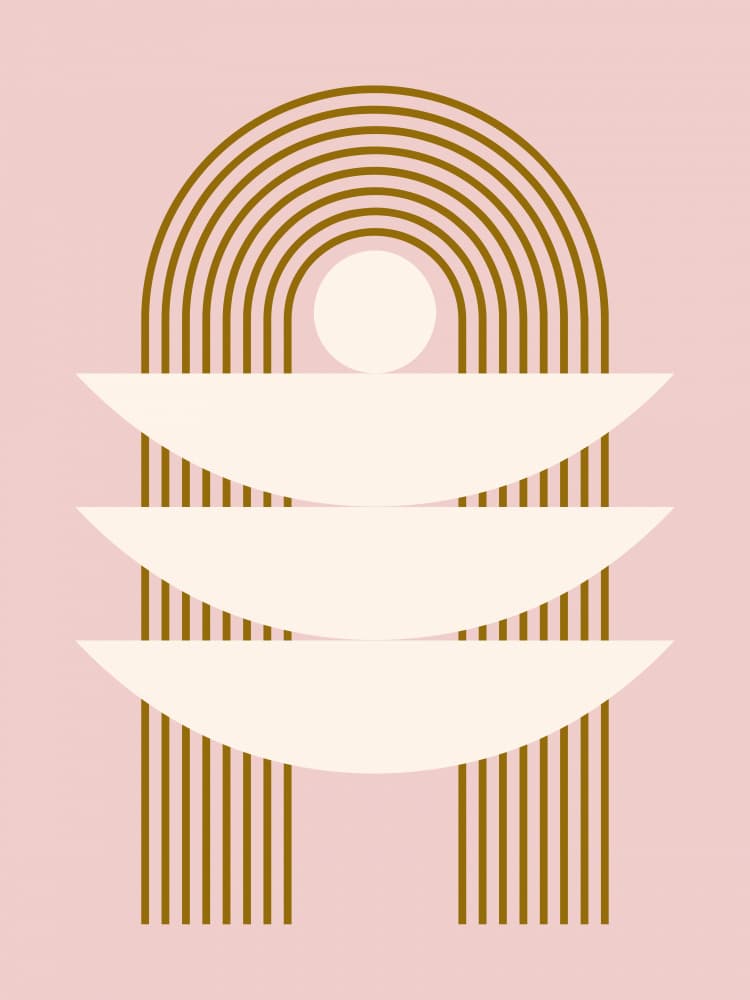 Golden Arch Balance by Little Dean — canvas wall art