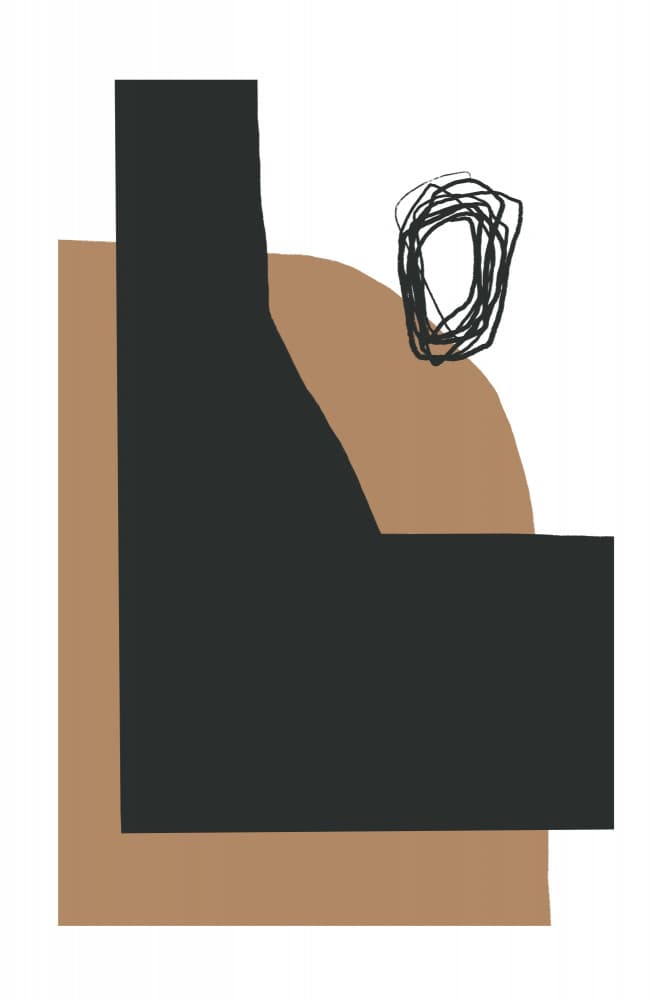 Geometric Shapes In Black And Brown by uplusmestudio — canvas wall art