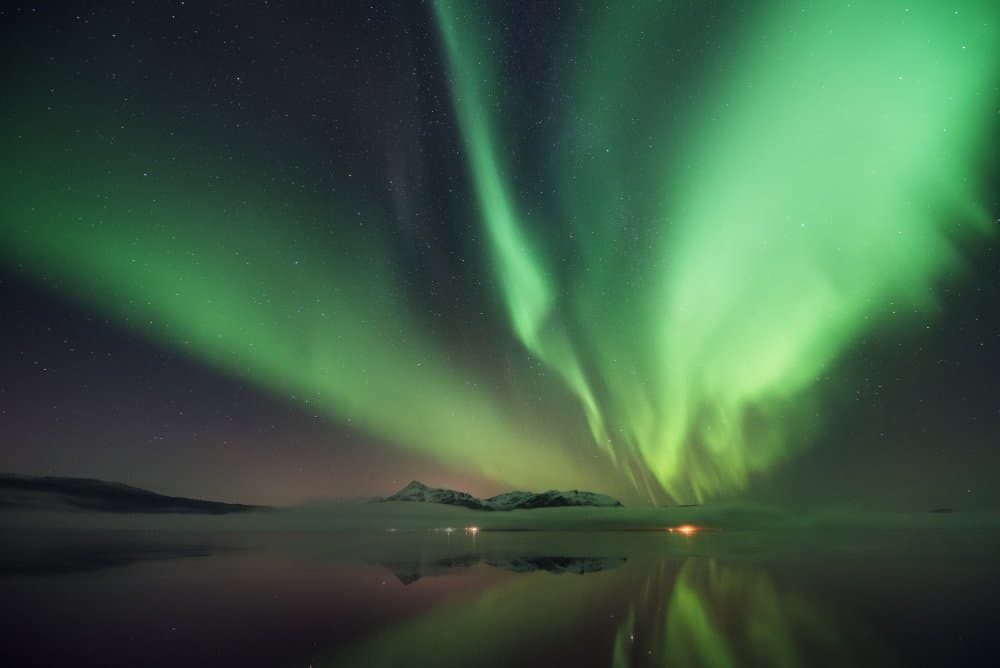 Reflected Northern Lights by Burger Jochen — canvas wall art
