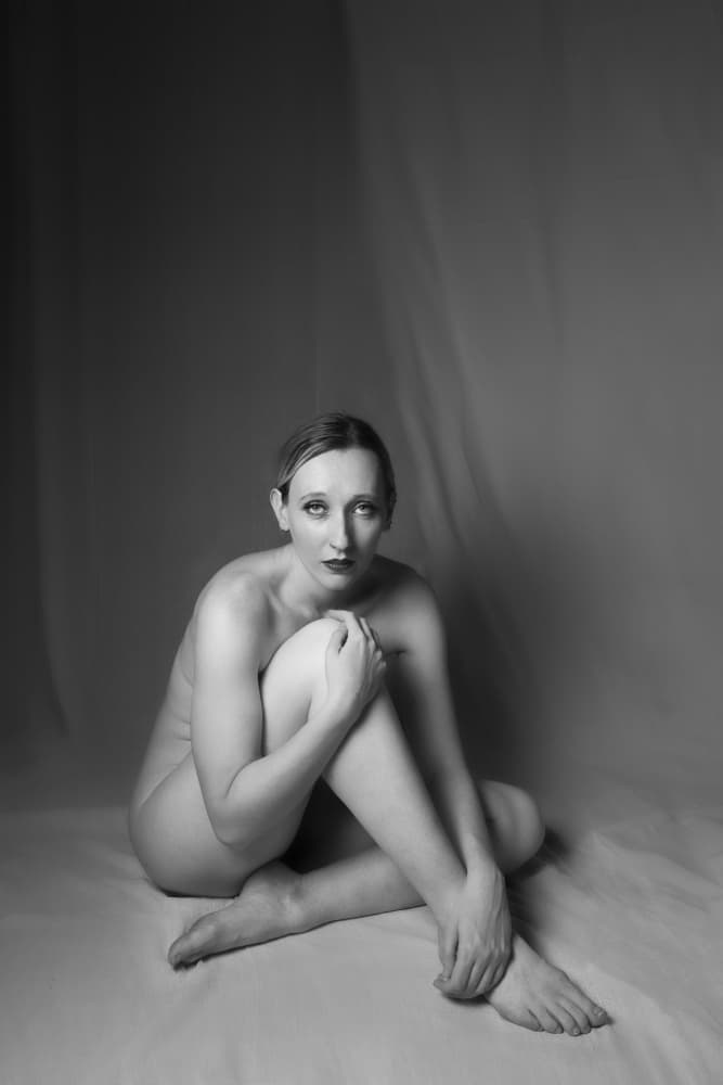 Thoughtful Nude Figure by Hardik Pandya — canvas wall art