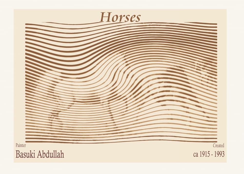 Wavy Abstract Horses by Doa Project — canvas wall art