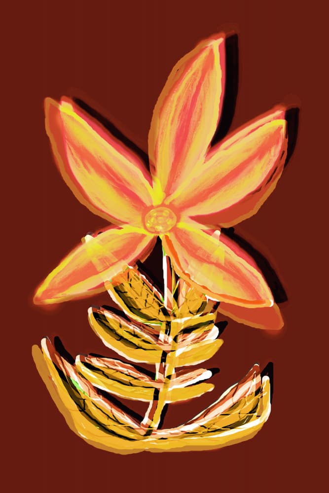 Vibrant Abstract Bloom by Christina Sillen — canvas wall art