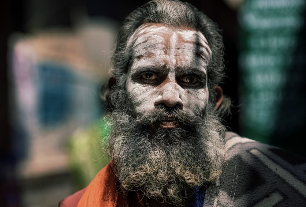 Intense Sadhu Portrait by Waldemar Szmidt — canvas wall art