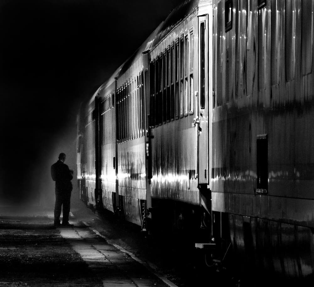 Night Train Departure by Wojciech Pokora — canvas wall art