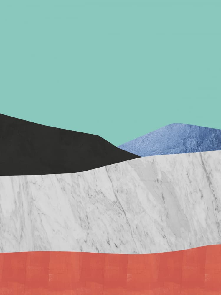 Geometric Mountain Horizon by Vitor Costa — canvas wall art