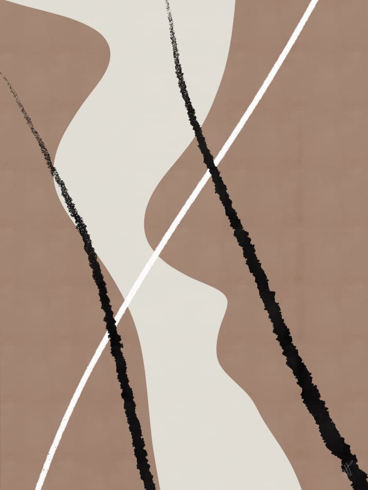 Modern Fluid Shapes by Anne-Marie Volfova — canvas wall art