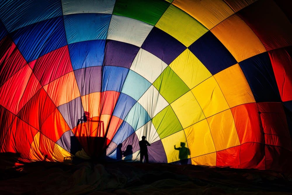 Vibrant Hot Air Balloon by M. Emre Erol — canvas wall art