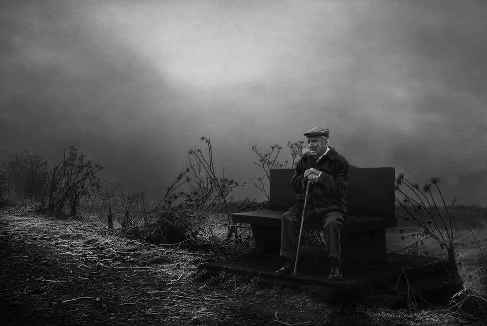 Old Man Solitude by Jose C. Lobato — canvas wall art