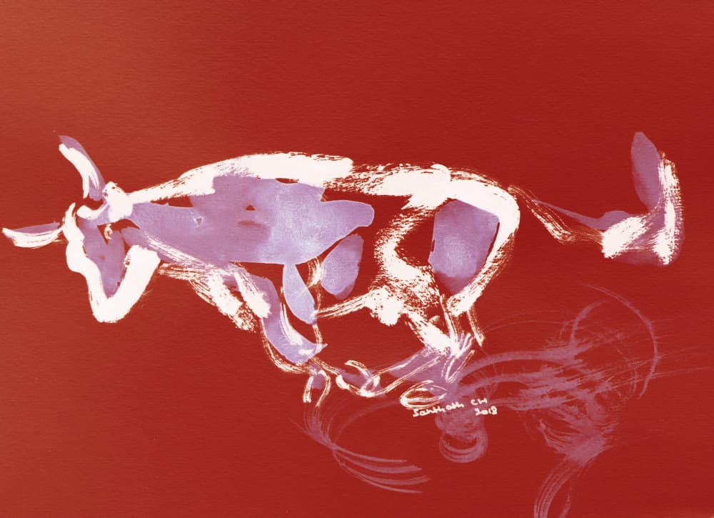 Dynamic Abstract Bull by Santhosh ch — canvas wall art