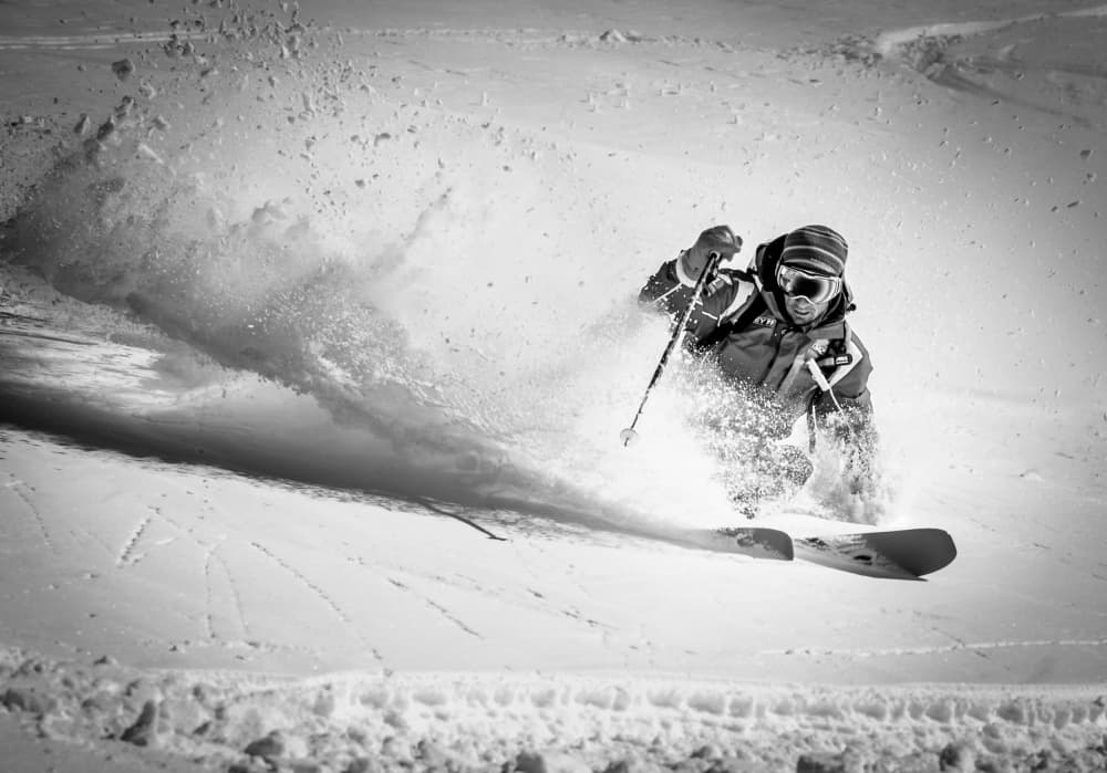 Dynamic Ski Action by Eric Verbiest — canvas wall art