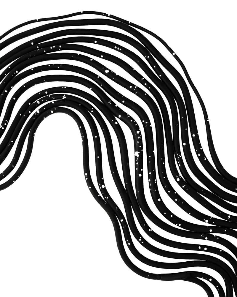 Flowing Black Lines by Uma Gokhale — canvas wall art