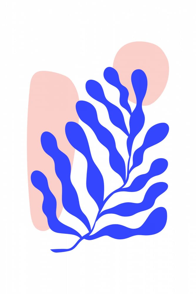 Blue Organic Shapes by jay stanley — canvas wall art