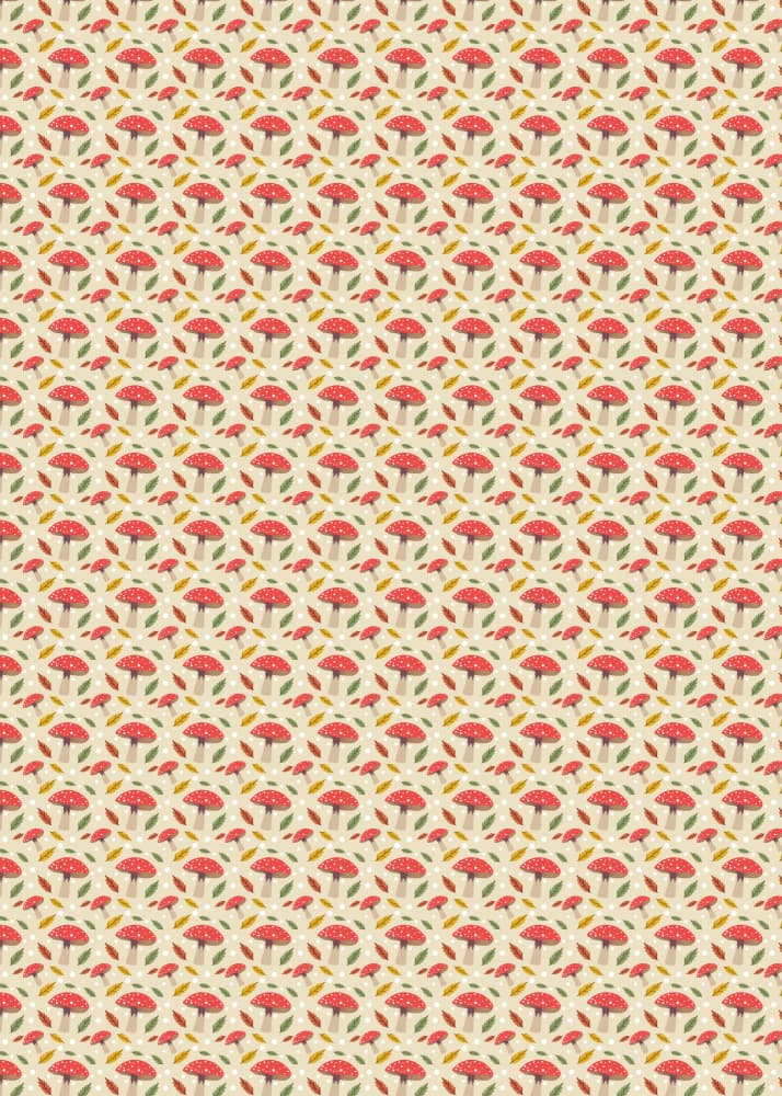 Autumn Mushroom Pattern by Stephen Wade — canvas wall art
