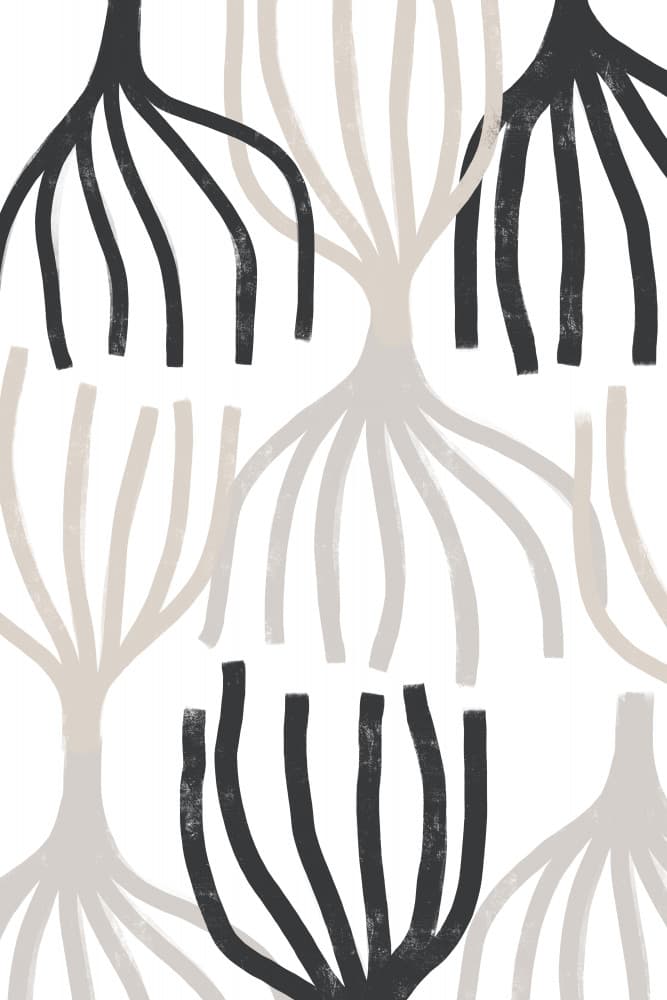 Monochrome Roots by uplusmestudio — canvas wall art